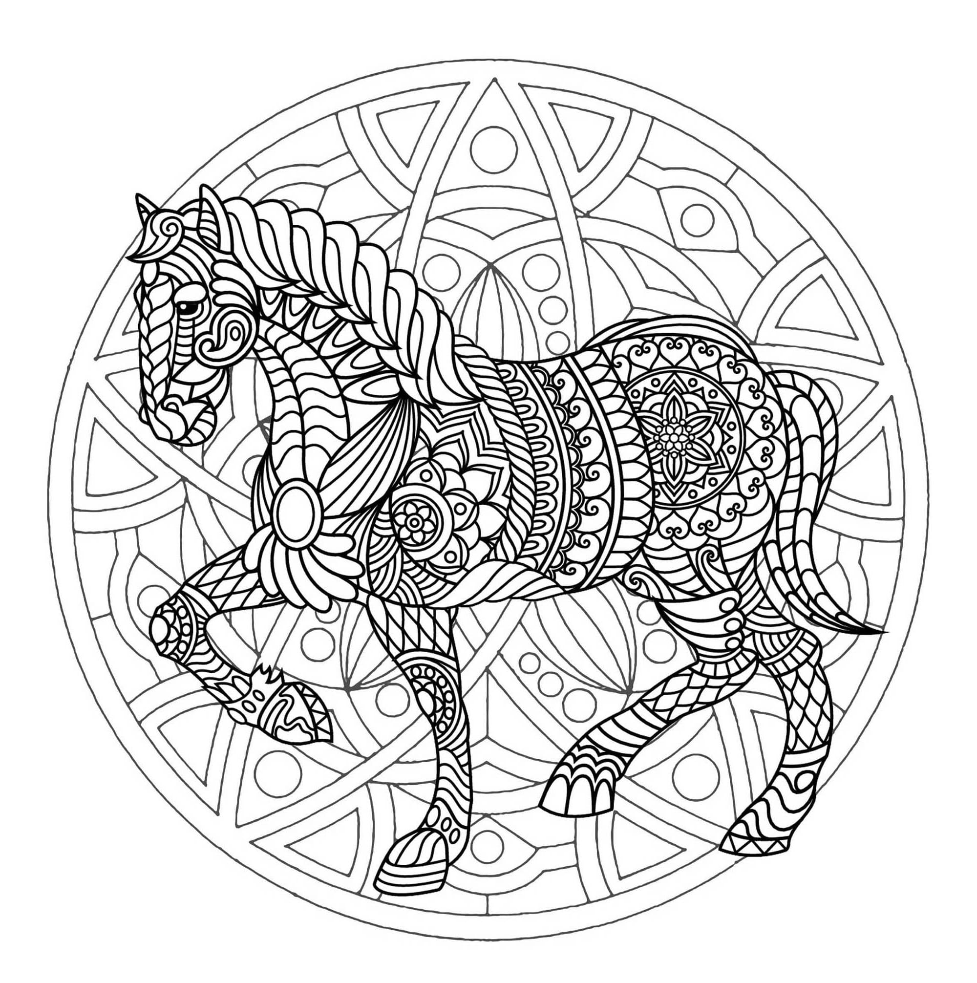 Mandalas Cheval 41
